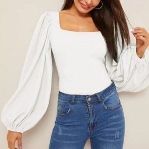 Lantern Sleeve Top